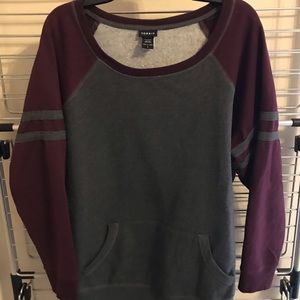 TORRID baseball style crewneck sweater